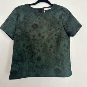 Lucy Paris FRNCH Sueded Polyester Short Sleeve Top